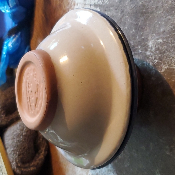 Pair Blue on White Combed Rim Original Apple bakers - Picture 5 of 5